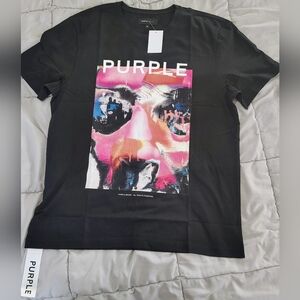 Purple Brand Men's Graphic Tee Size XL BNWT Black Pop Art